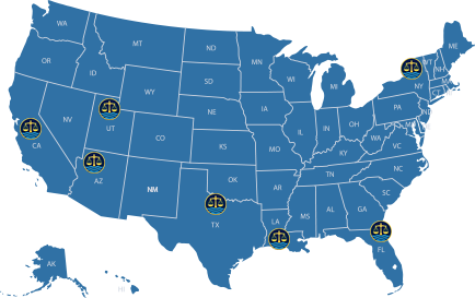 Map showing our office locations